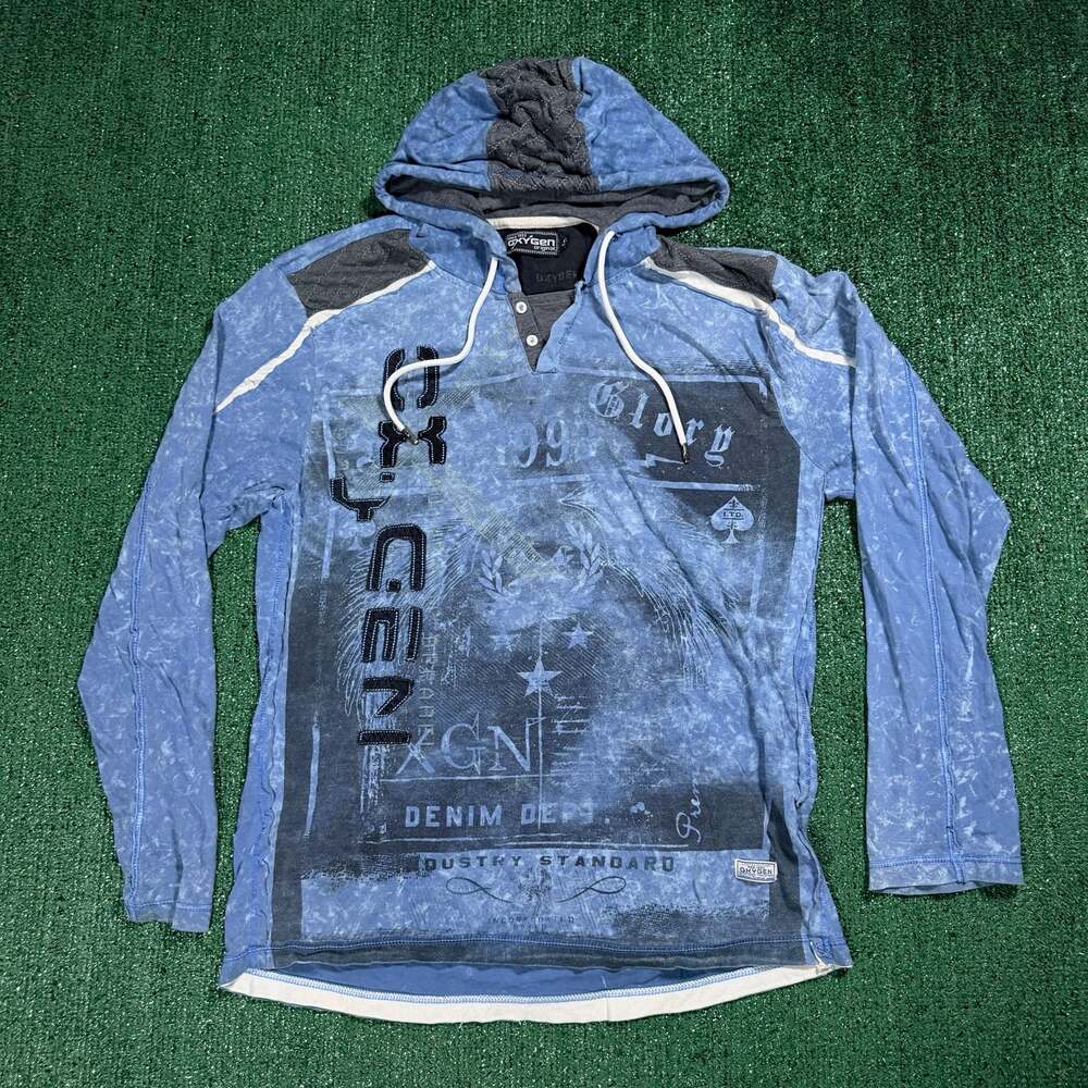 Y2K Oxygen Original Men's Hooded Sweatshirt All Over Print Large